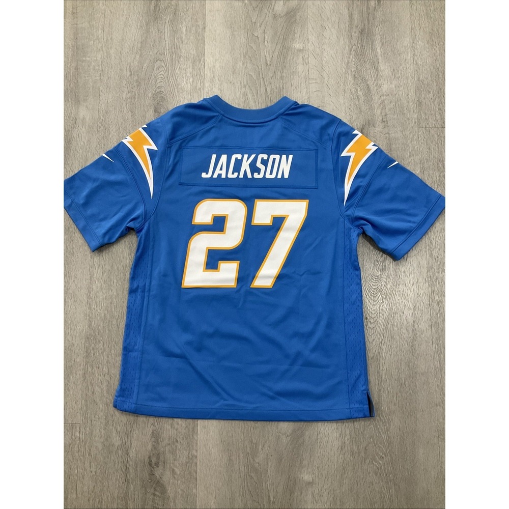 Nike Chargers #27 Justin Jackson Blue NFL Football Jersey Boys Youth L 14/16 - Picture 4 of 4